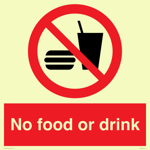 No food or drink